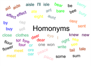 چند لغت مشابه از نظر تلفظ ولی متفاوت از نظر معنی (هم‌آوا)