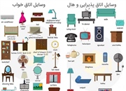لوازم خانه به انگلیسی+ تلفظ و معنی و جملات کاربردی