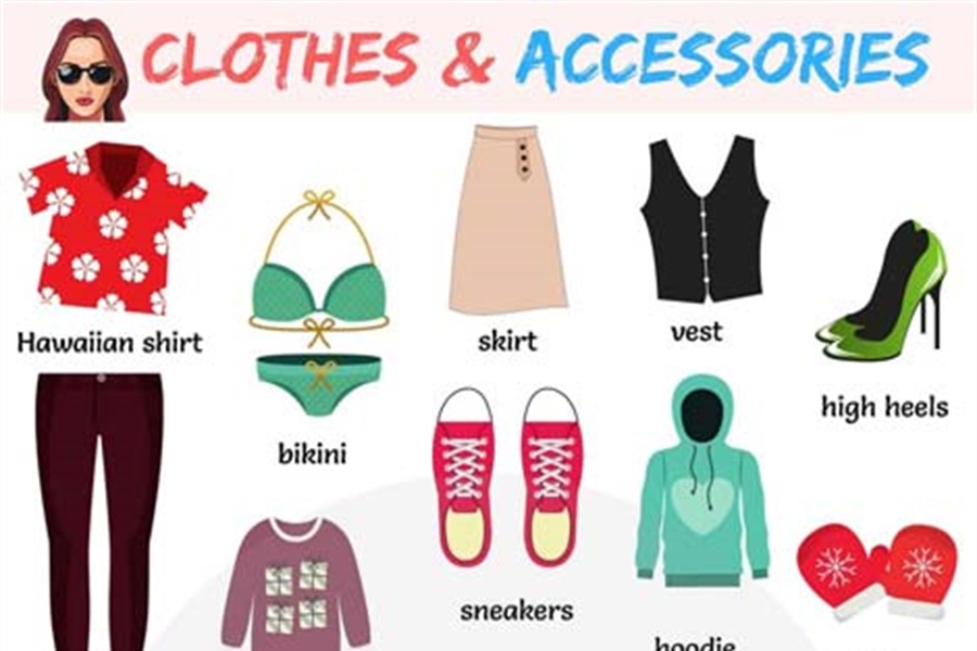 لیست انواع پوشاک و لباس به انگلیسی (زنانه و مردانه)