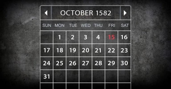 تقویم سال ۱۵۸۲ میلادی | یازده روز گمشده در اکتبر این سال