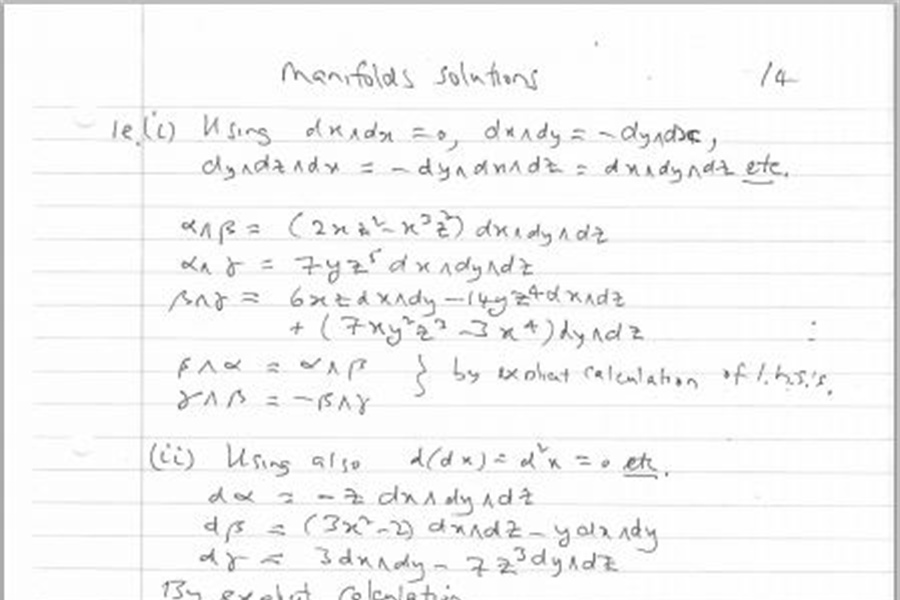 حل تمرین های منیفلد صفحه 14 تا 19