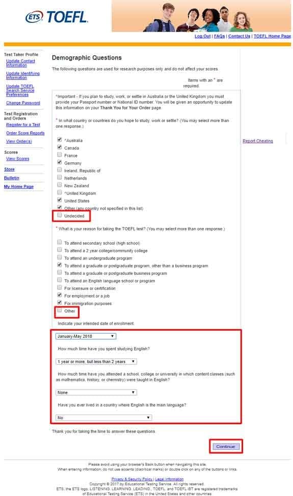 تافل اطلاعات درخواستی را پارد کنید و بر وری گزینه ادامه کلیک کنید