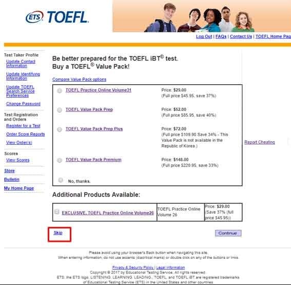 تافل گزینه Skip را بزنید