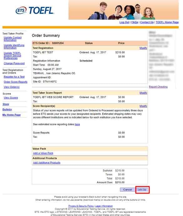 تافل حال در این مرحله اطلاعات خود را چک کنید و اگر مشکلی نبود گزینه ادامه را بزنید