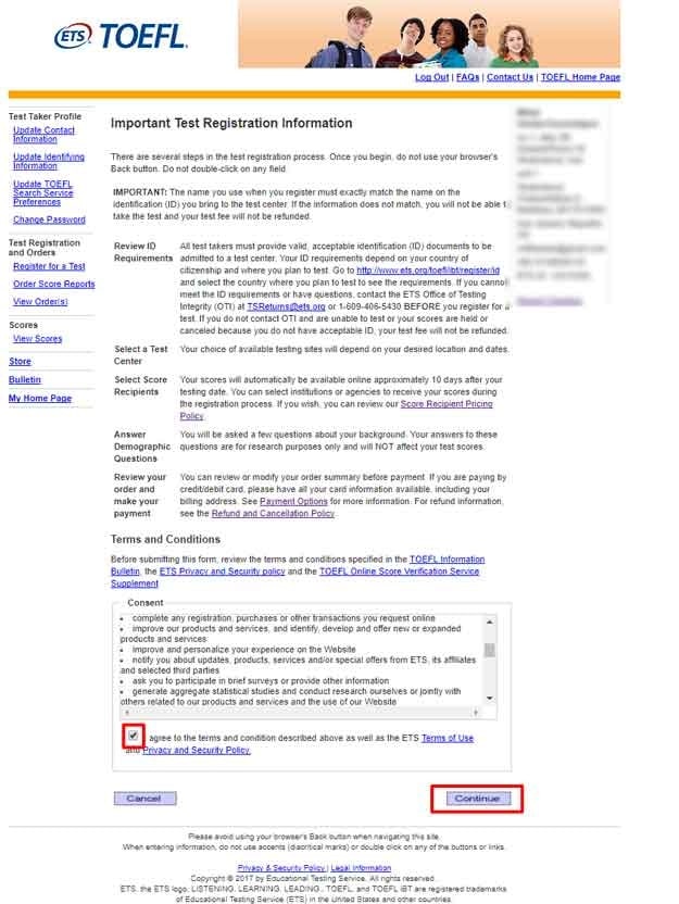 تافل در این مرحله هم تیک پایین صفحه را بزنید و گزینه continue را کلیک کنید