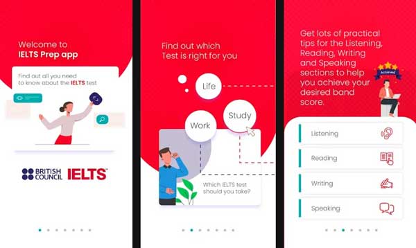 آزمون آیلتس اپلیکیشن گوشی موبایل IELTS Prep App