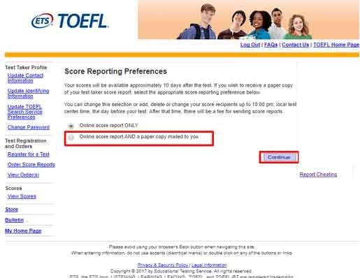 تافل گزینه دوم را انتخاب کنید تا علاوه بر ایمیل شما، کارنامه شما برای تان پست هم بشود(رایگان است)