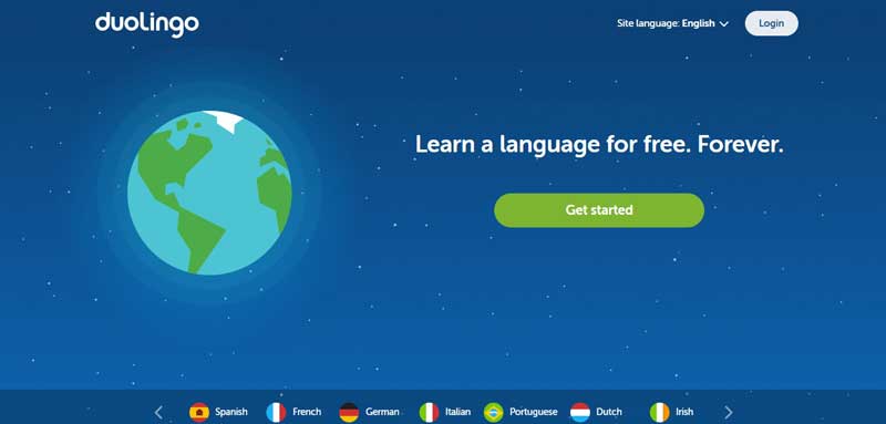 تصویر وب سایت معتبر doulingo