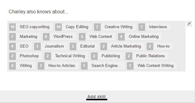 پذیرش دانشگاه LinkedIn skills section
