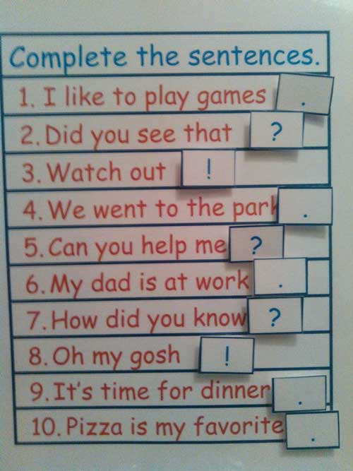 آموزش زبان punctuate