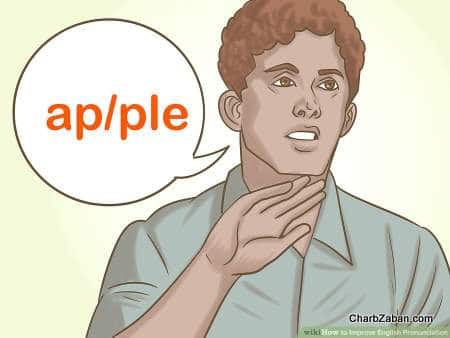 تلفظ تمام هجاهای یک کلمه را تمرین کنید