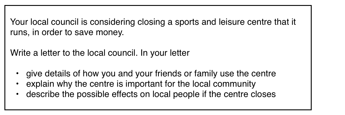 آزمون آیلتس رایتینگ آیلتس جنرال در قسمت اول