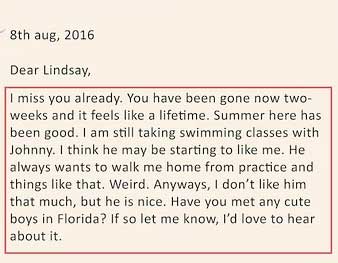 نامه غیر رسمی به دوست صمیمی