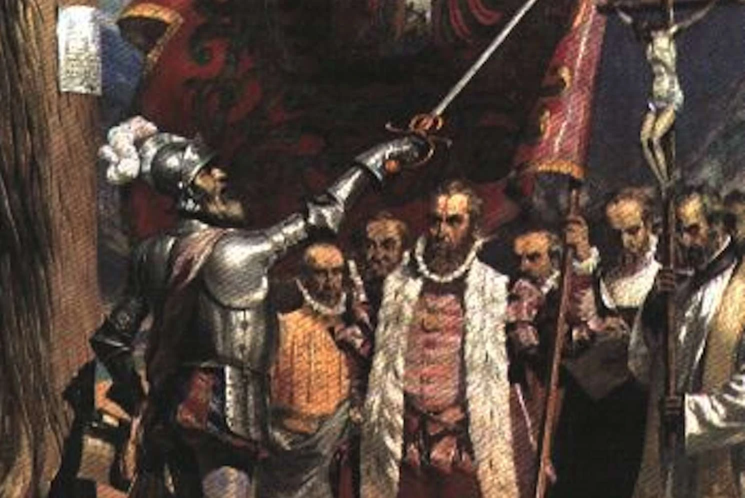 پیزارو و پیروانش در لیما در سال 1535