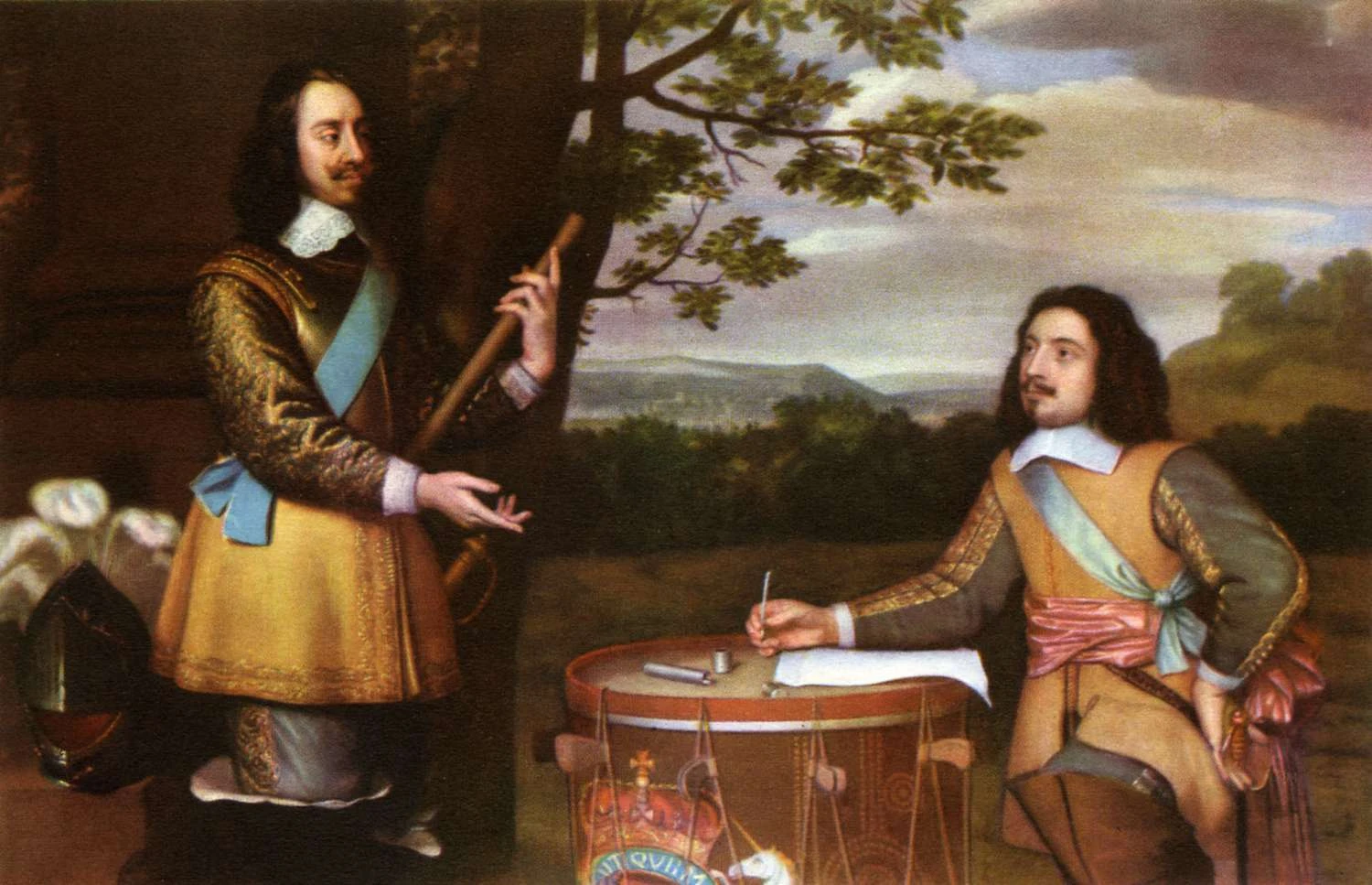 چارلز اول در حال دیکته کردن دستورات به سر ادوارد واکر