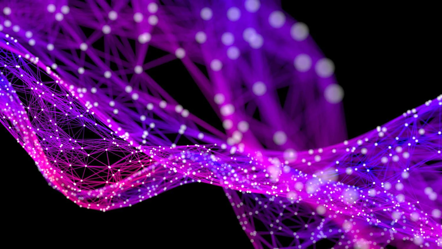 تصویر دیجیتالی که نقاط متعدد نور را در طول موج نشان می‌دهد.