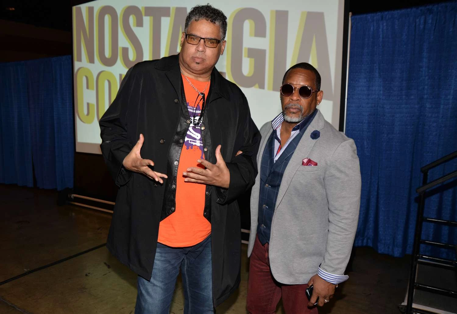 ووندر مایک و مستر جی از گروه شیرینکاری هیل در ناستالژیکان در مرکز کنوانسیون آناهیم در کالیفرنیا در 29 سپتامبر 2019.