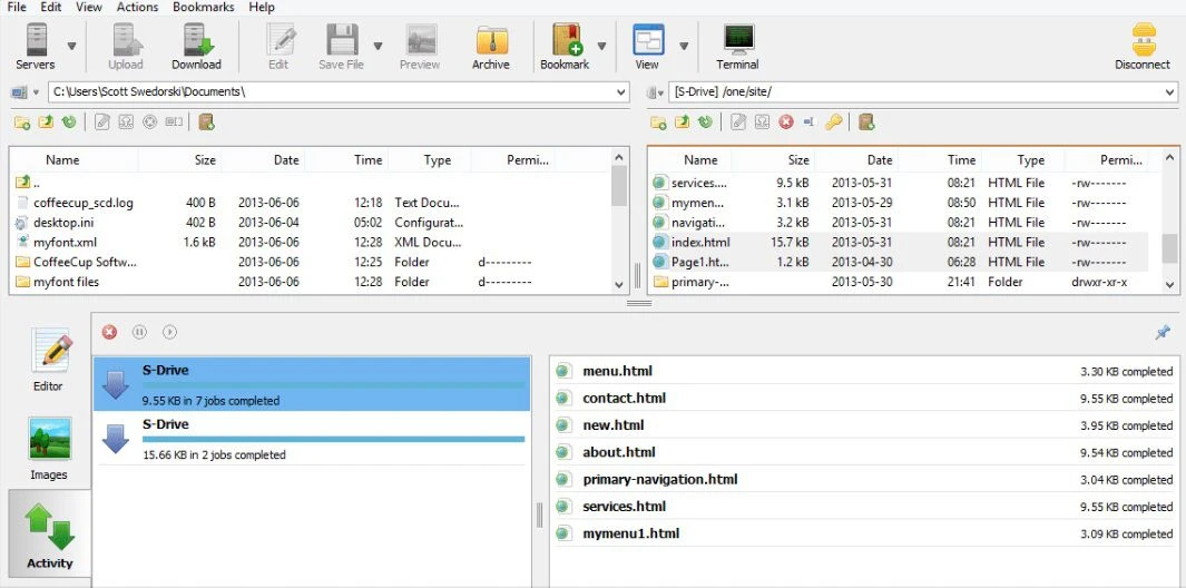 CoffeeCup FTP Client