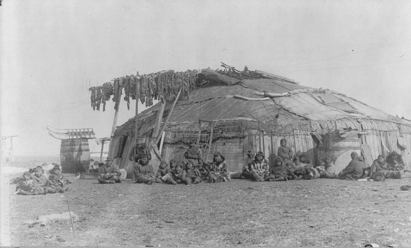 خانه اینوئیت در جزیره سنت لارنس، کانادا، 1897