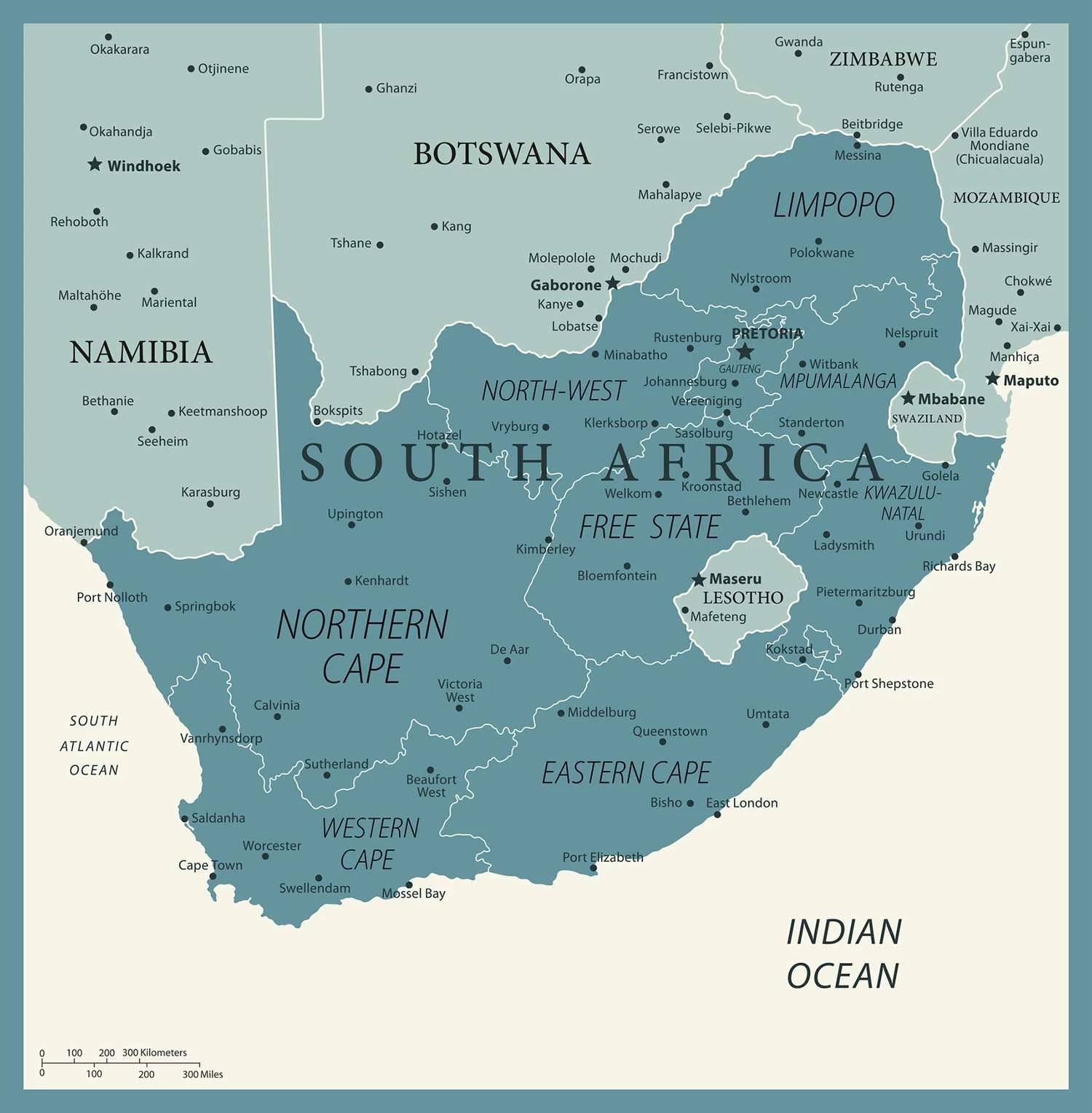 نقشه آفریقای جنوبی