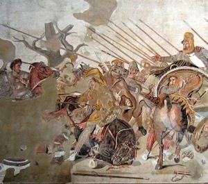 موزاییک نبرد ایسوس، اسکندر مقدونی