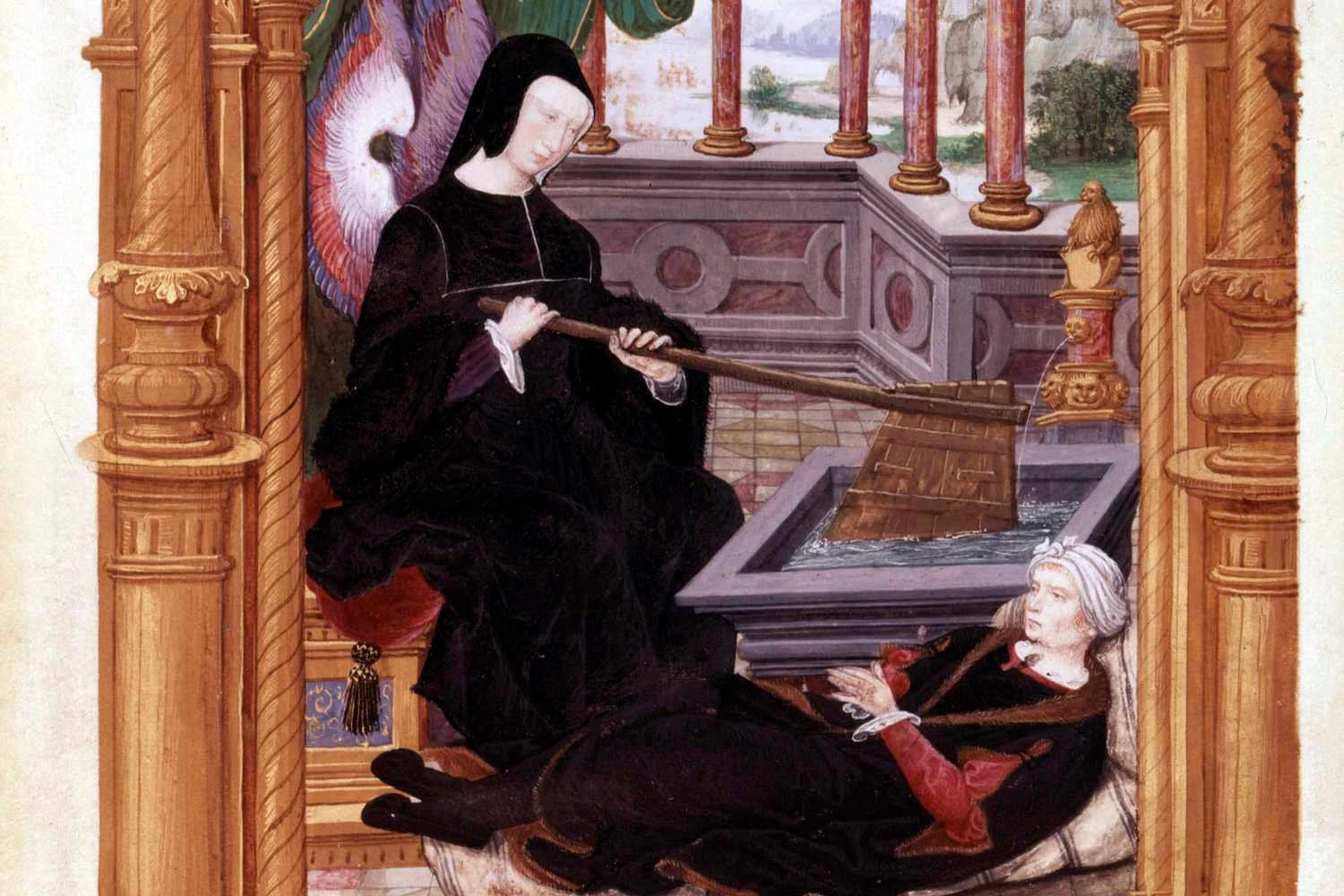 لوئیز ساووی، به تصویر کشیده شده با دستان محکم بر سکان پادشاهی فرانسه