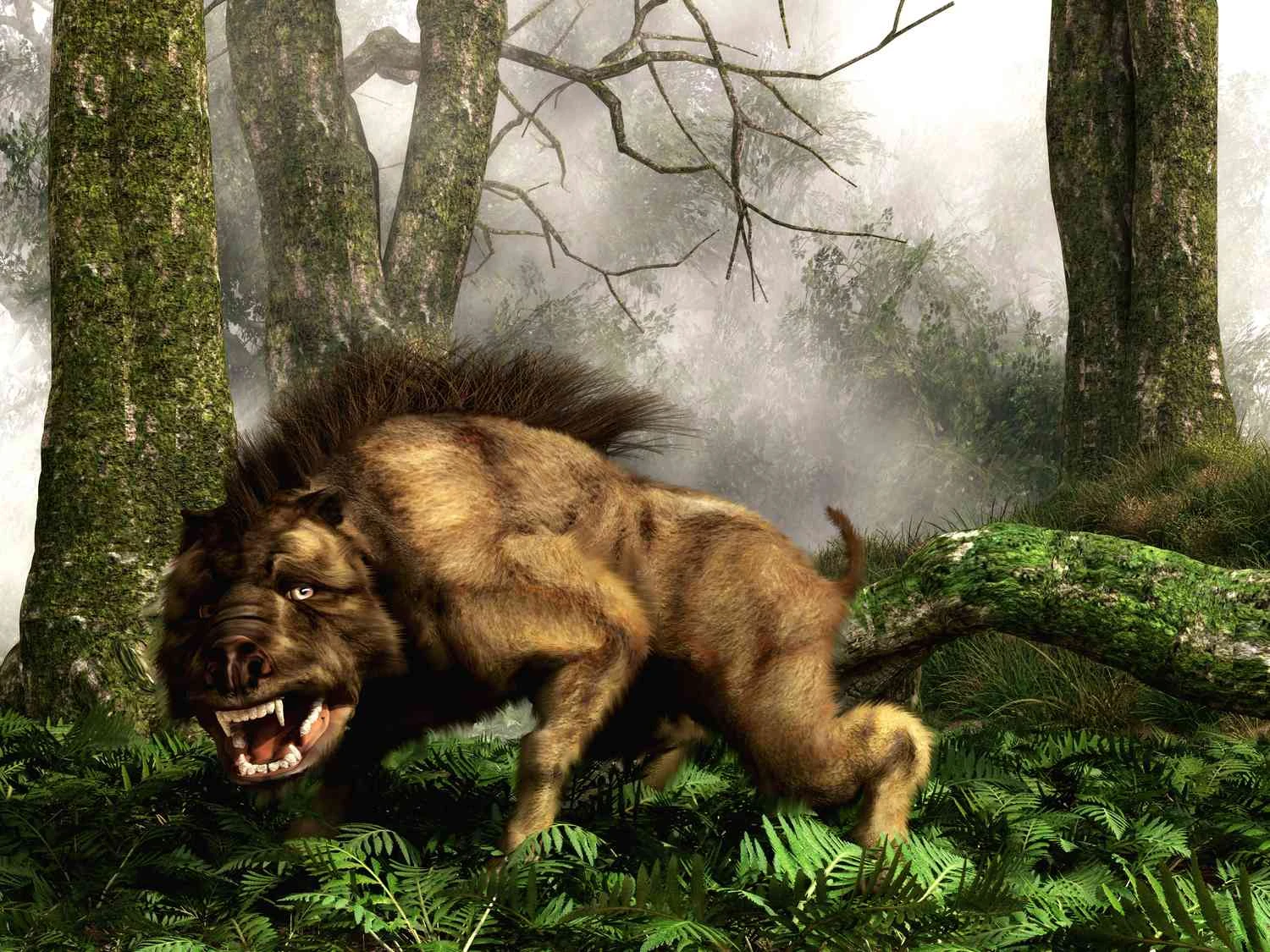This is a Daeodon, also known as Dinohyus, an ancient relative of the wild boar