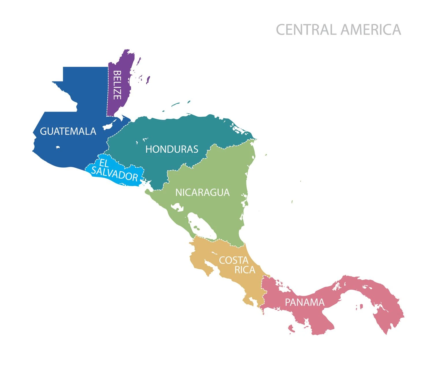 نقشه آمریکای مرکزی